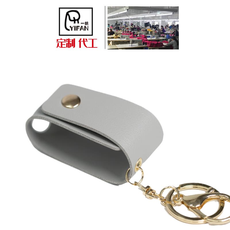 Key Case Leather Cover Imitation Leather Key Pouch Portable Leather Sleeve Custom Essential Oil Bottle Protector PU Protective Cover Custom Logo