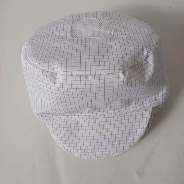 Anti-static small worker caps, mesh white and blue dust-free workshop food factory protective caps for men and women, Foxconn static