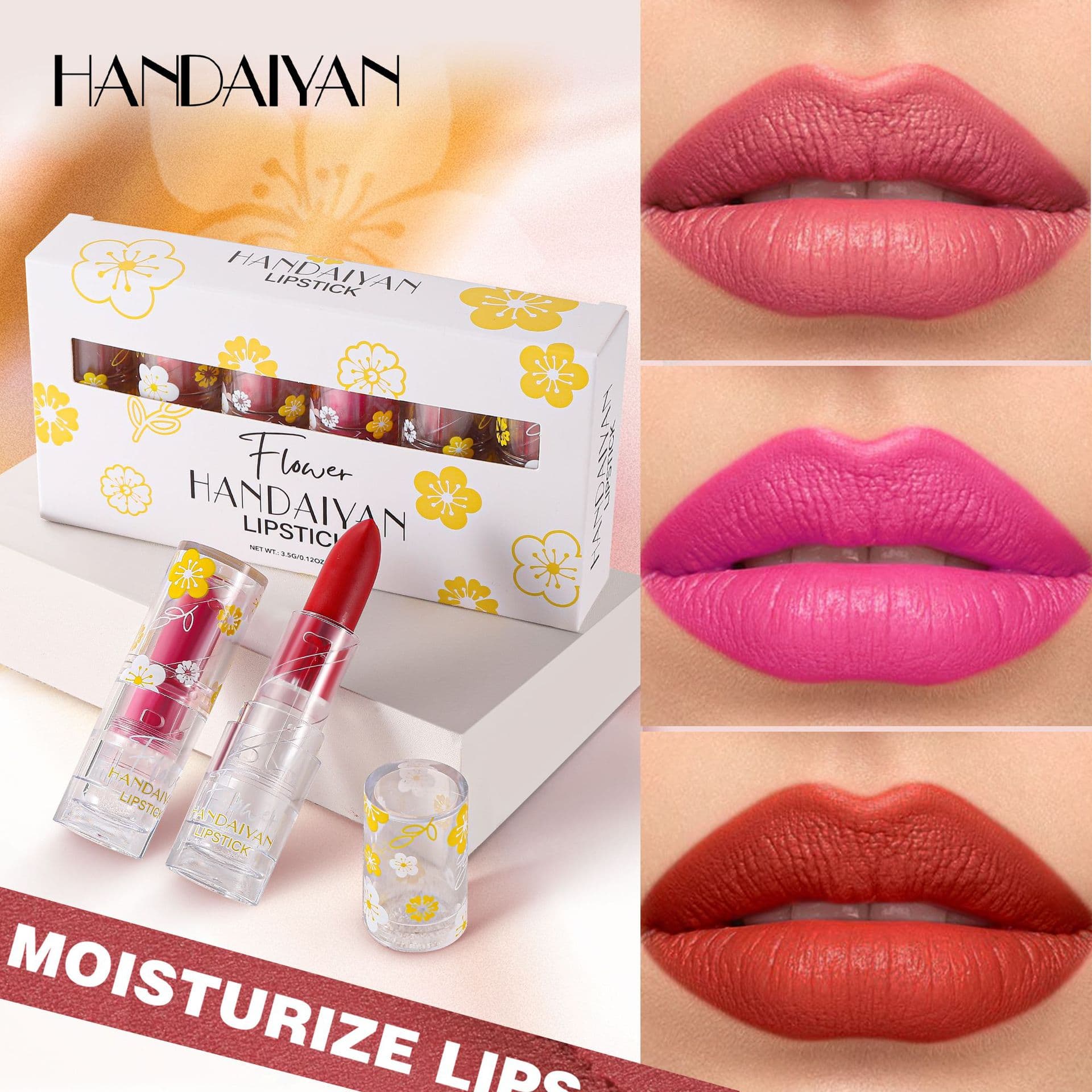 Handaiyan Cross-border Lipstick Set Long-lasting Non-stick Cup Non-fading Matte Lipstick 6-piece Lipstick Set