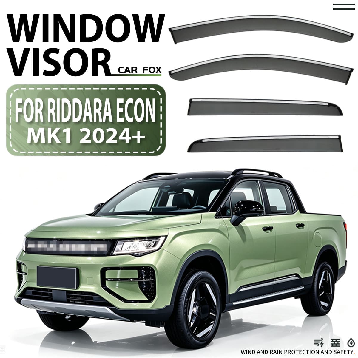 For Radar RD6 Window Visor Sun Rain Shield RD6 Window Visor