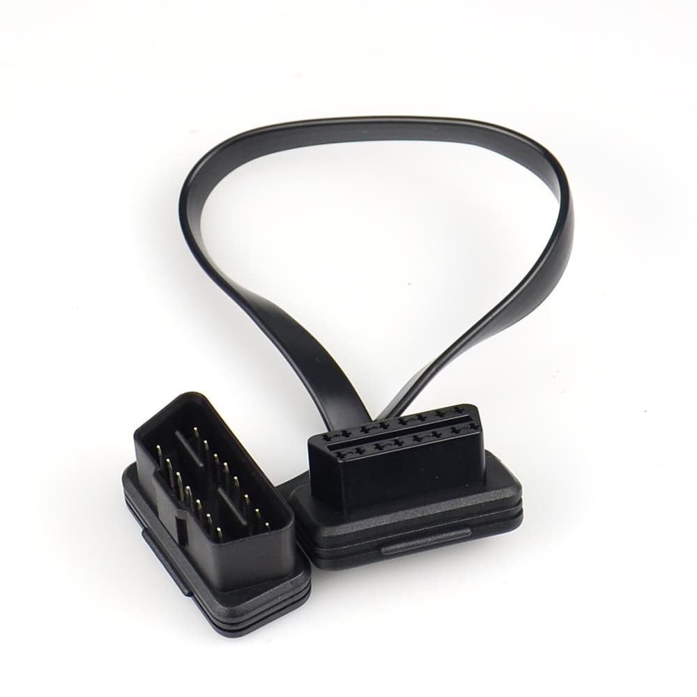 Cross-border OBD2 Extension Cable 16Pin Flat Wire Male To Female Car Extension Cable