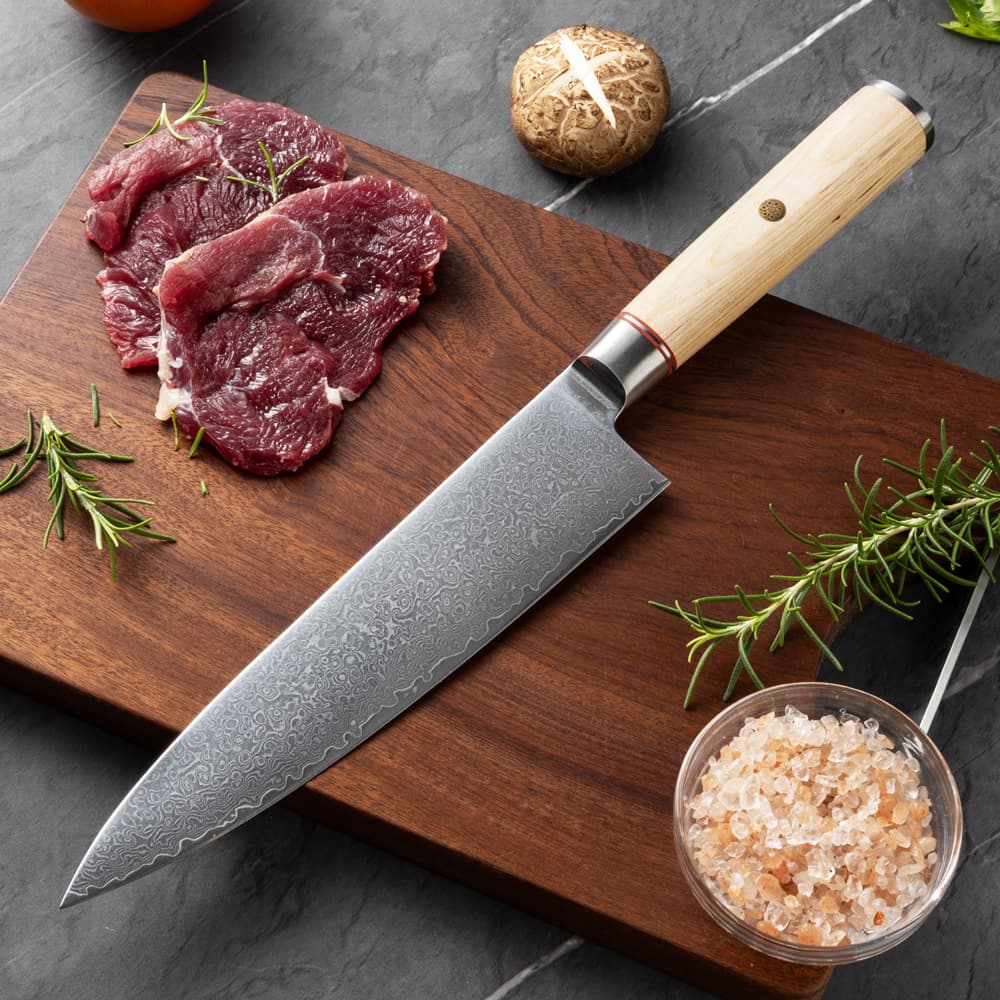 Japanese Chef's Knife, Vegetable Knife, Slicing Knife, Meat Knife, Sushi Knife, Fish Knife, Colorful Wooden Handle, 67-Layer Damascus Steel Knife