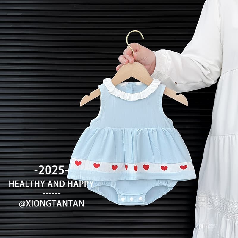 Baby girl clothes summer style lace collar baby sleeveless skirt summer baby jumpsuit summer thin section