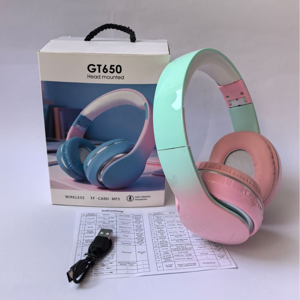 Cross-Border GT650 Over-Ear Bluetooth Headphones Wireless Headset Long Battery Life High Sound Quality Bluetooth Headphones