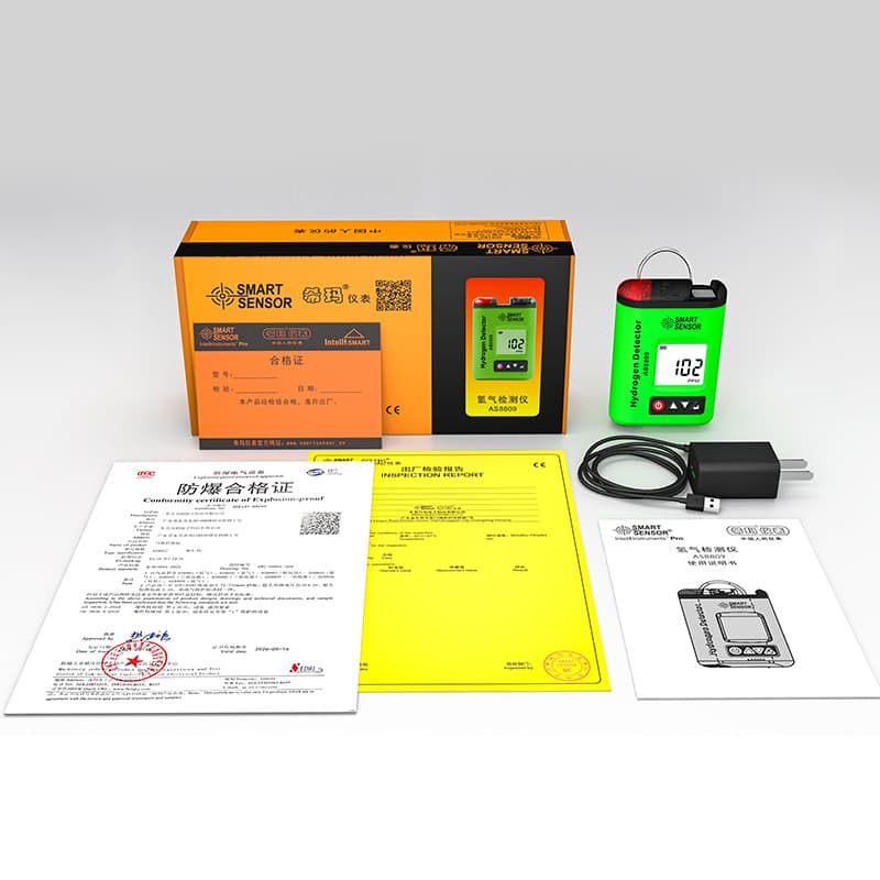 CEM AS8809 Hydrogen Detector Hydrogen Content Tester Industrial Gas Concentration Alarm Detector
