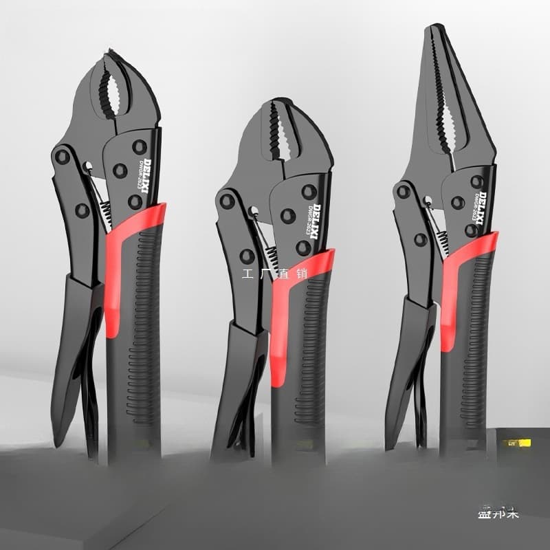 Factory direct sale, Delixi heavy-duty pliers, multi-functional clamping tools, pressure pliers, industrial-grade manual fixing.