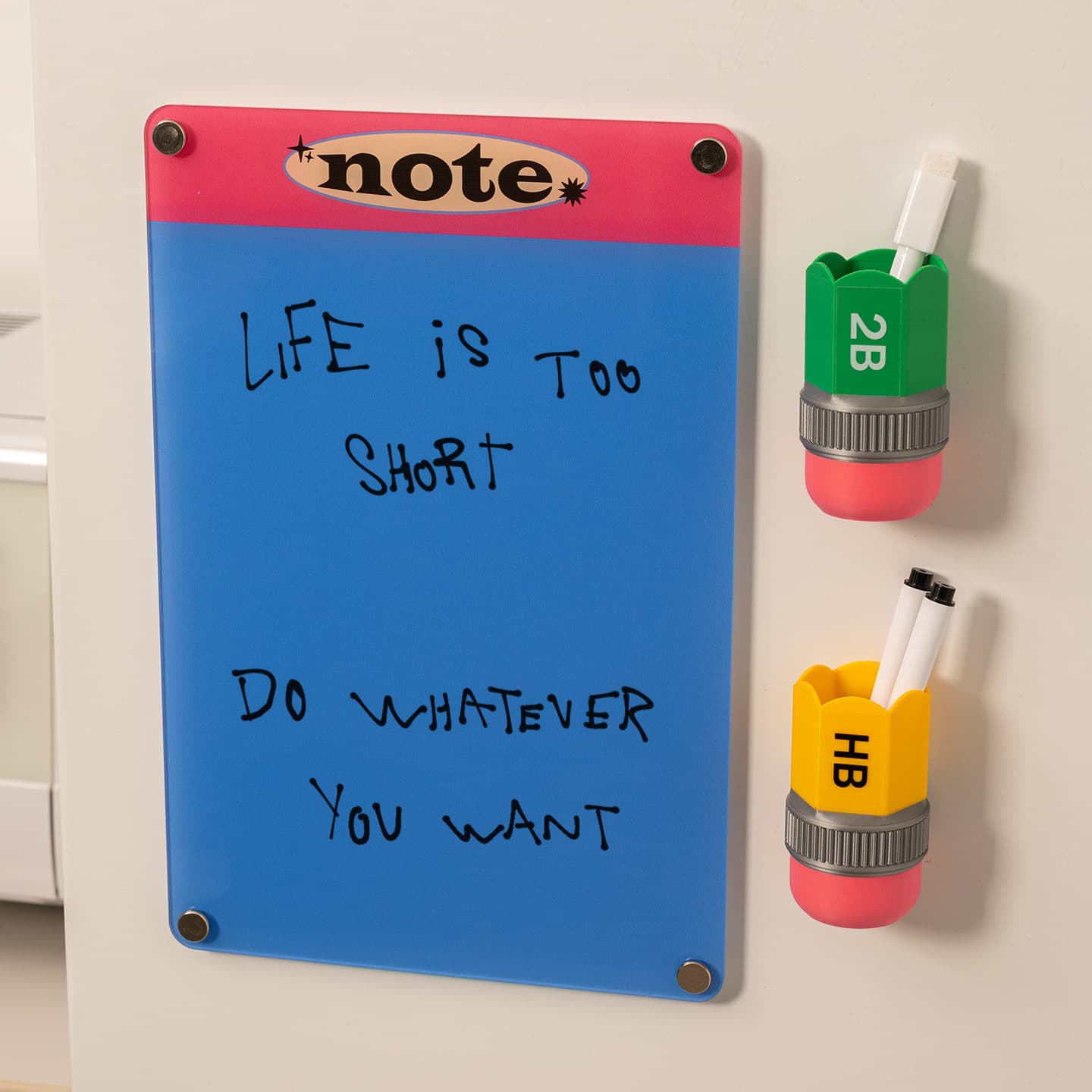 Acrylic Note Message Board Fridge Magnet Creative Pegboard Magnetic Memo Board for Iron Door Reusable Writable Magnetic Sticker