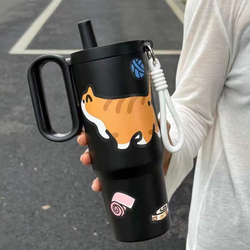 Trendy Twilight Ice King Insulated Mug for Men and Women, Large Capacity Car Cup, High-Quality 316 Stainless Steel Water Bottle Customizable