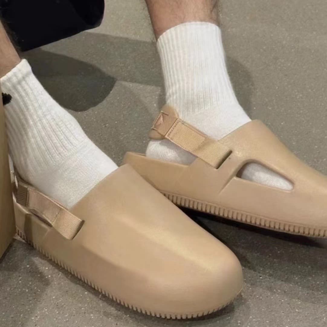 Summer Slippers Outdoor Toe-Cover Calm Mule Sandals Men's Summer Driving Birkenstock Half Slippers Sports Slippers