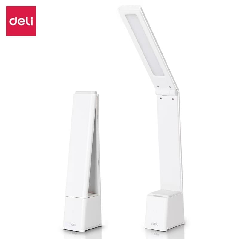 Deli LF102 desk lamp student reading and learning lamp dimmable bedside lamp simple and fashionable study lamp LED rechargeable