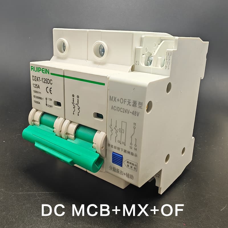 Customizable PV DC Circuit Breaker 2P 125A New Energy Air Switch DC1000V Mini MCB 2P 63A