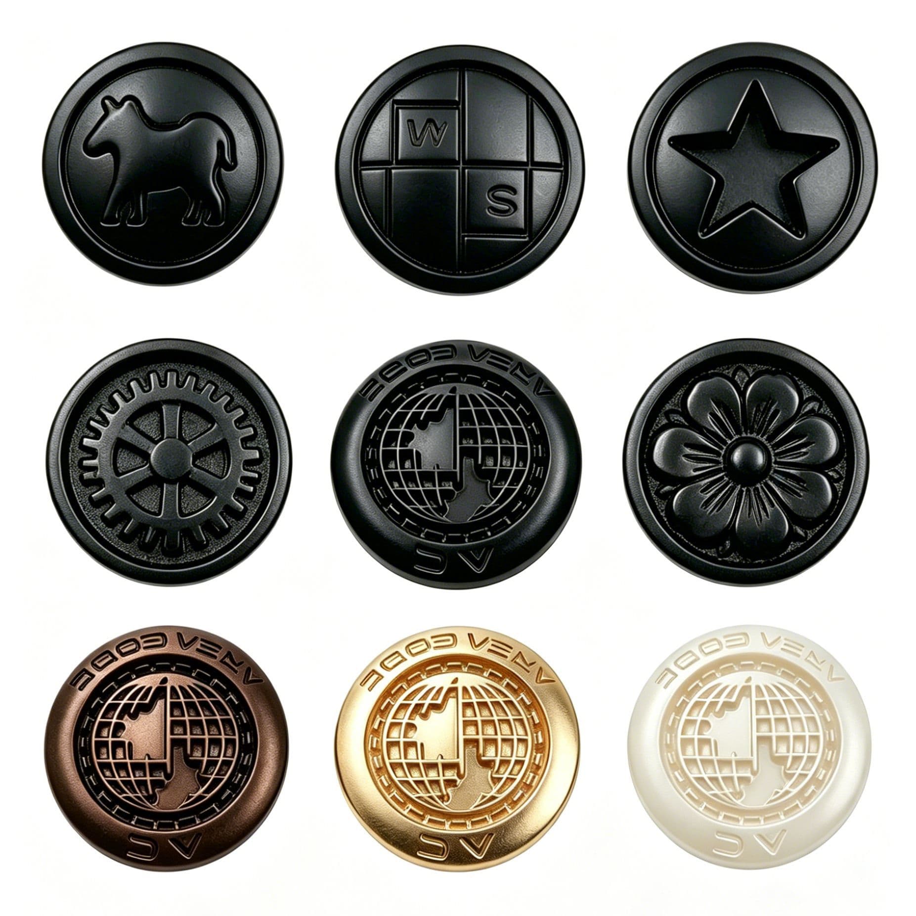 Cross-border seam-free buttons, metal concealed buttons for clothes, snap buttons, snap buttons, four-button buttons, pattern buttons, customized by manufacturers