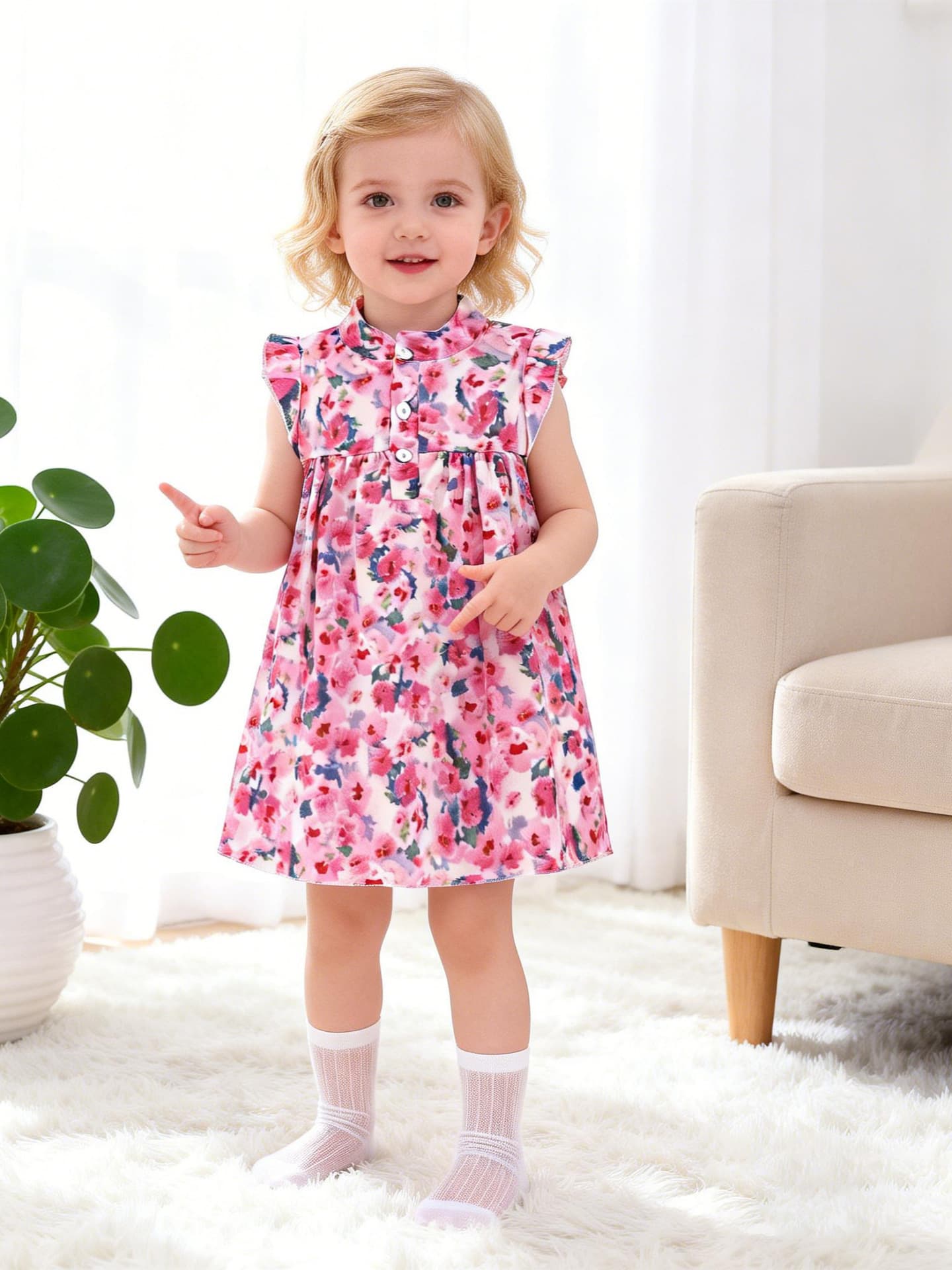 Girls Summer Cotton Silk Baby Girl Camisole Dress Children's Floral Dress Medium to Large Girls Dress Beach Dress Bohemian