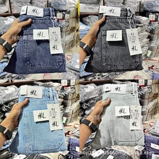 Available Men's Jeans Loose Straight Leg Denim Pants Stock Wholesale Cargo