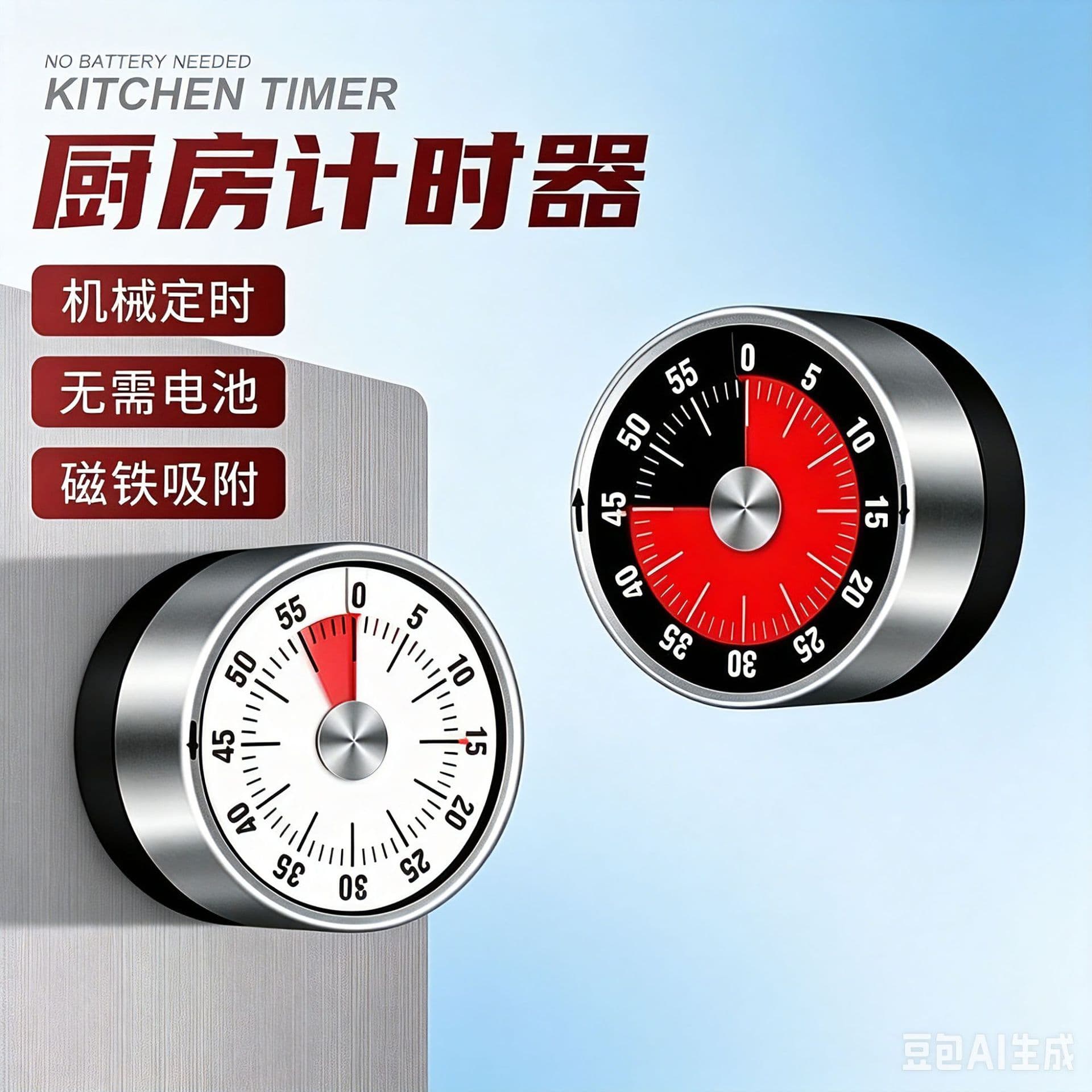 New kitchen timer mechanical reminder student time management timer alarm clock self-regulator for home use