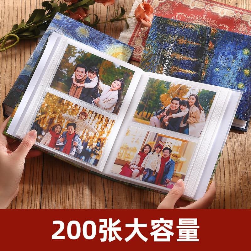Photo Album 5x7 inch Laminated, Compatible with Polaroid, Children's Memory Book, Insert Style, 200 Photos