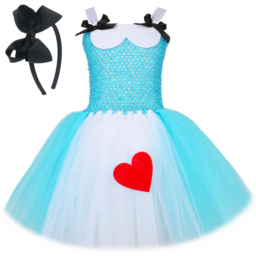 Foreign trade children's clothing Alice in Wonderland dress Alice girls princess dress Children's mesh tutu skirt