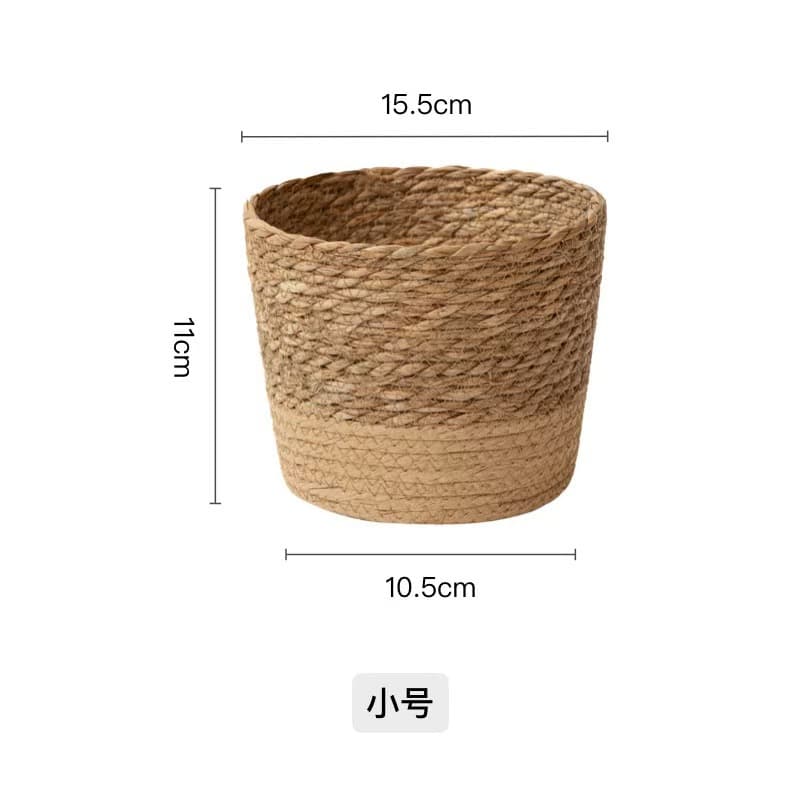 JO Sea Grass Woven Flower Pot Rattan Plant Container Basket JLDIY Rose Planting Kit