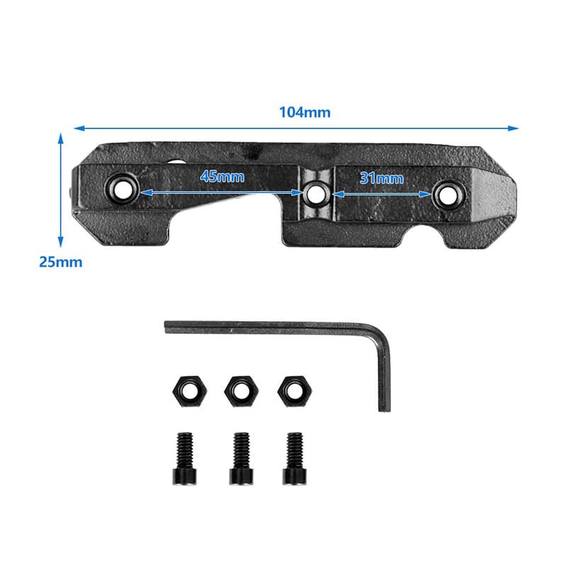 AK74 47 side rail modification accessories side rail metal base all steel AK Adapter Base