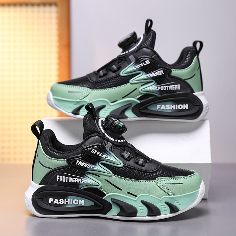 Boys' Sports Shoes 2025 Spring/Autumn New Leather Waterproof Double Mesh Breathable Boys' Children's Outdoor Casual Shoes