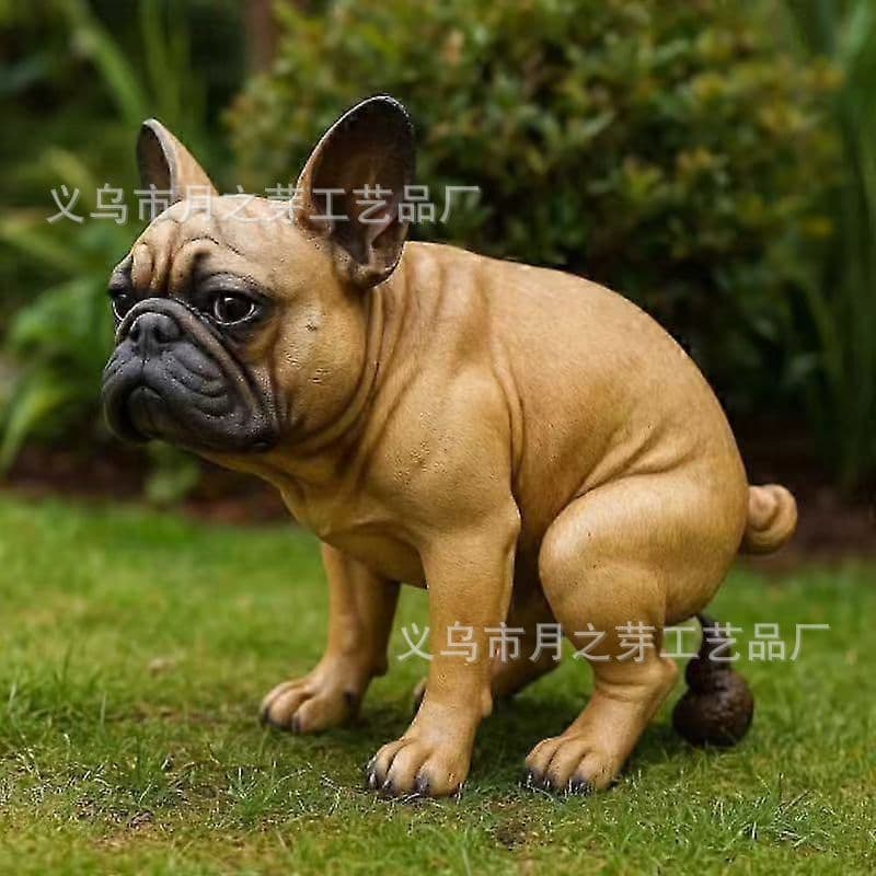 New Funny French Bulldog Garden Statue