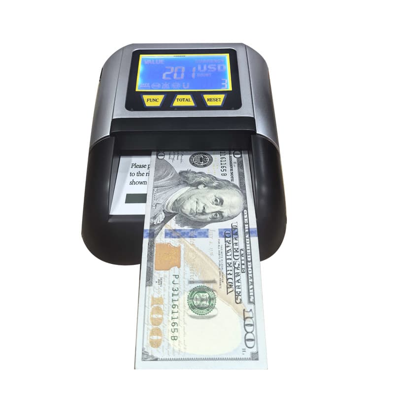 Compact Handheld Portable Dollar Euro Foreign Currency Detector with Built-in Lithium Battery, Multi-national Bill Authenticator