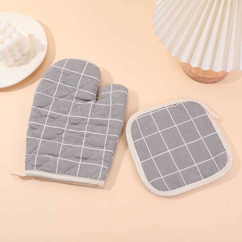 Oven Mitts Heat-Resistant Thickened Thermal Gloves Kitchen Microwave Insulation Non-Slip Oven High-Temperature Baking Gloves