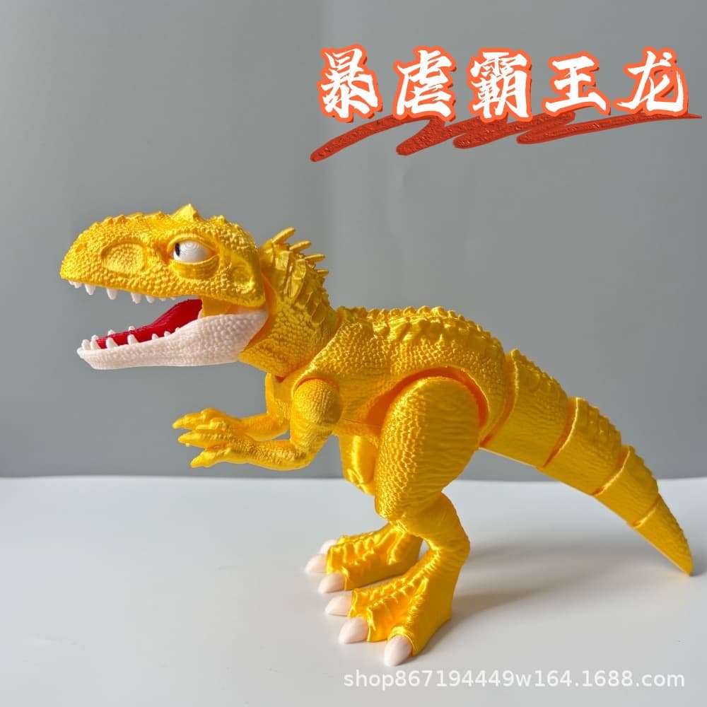 3D Printed Tyrannosaurus Rex Joint Movable Dinosaur Toy with Opening Mouth Cross-border New Jurassic Dinosaur Figurine