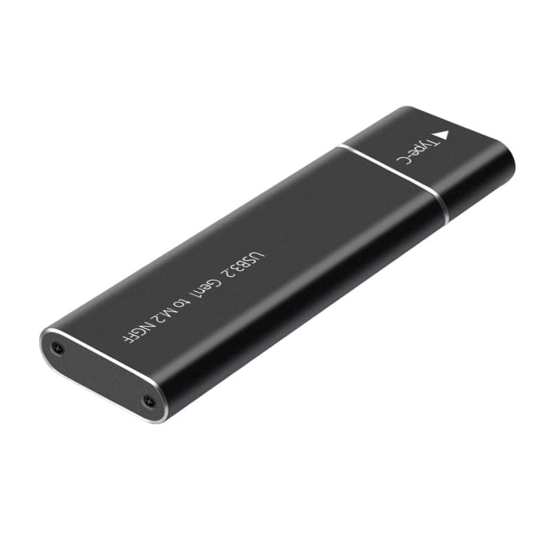 M.2 hard disk box USB3.2Type-C to M.2NGFF solid state hard drive box high-speed transmission reading metal box