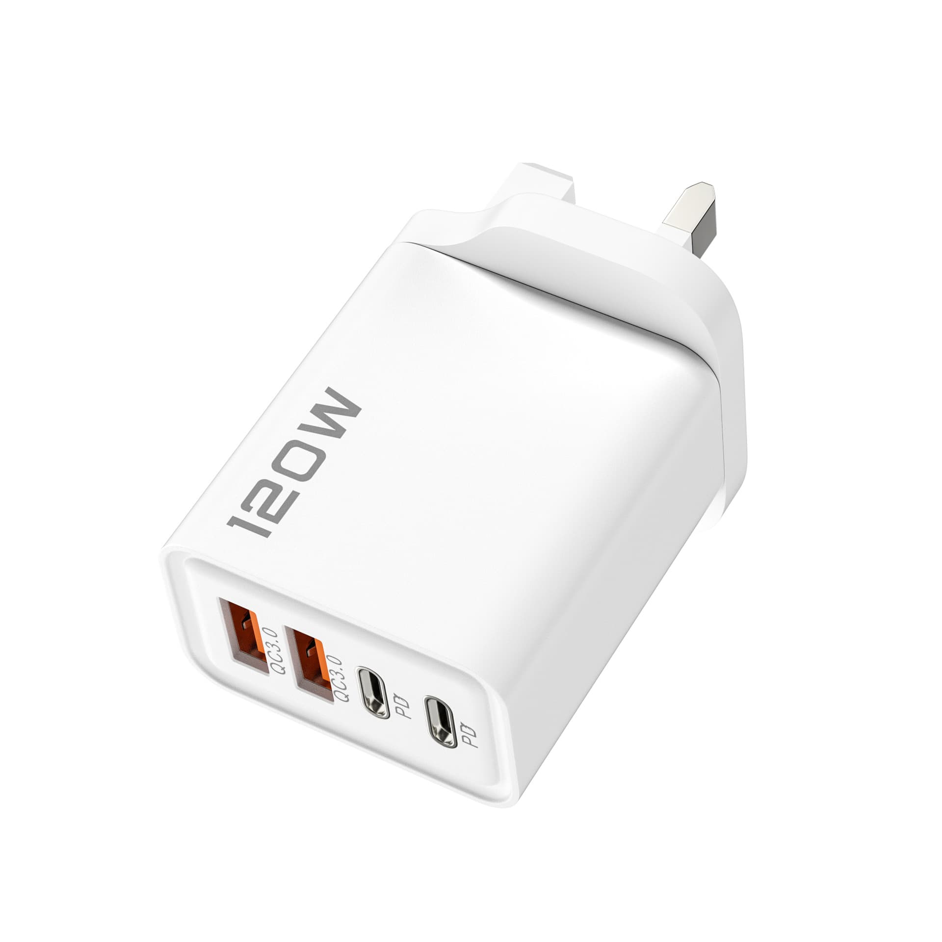 Cross-border Best Seller 120W Charger 2 USB + 2 Type-C Multi-Port Charger 5V 2A PD Wall Charger Travel Charger