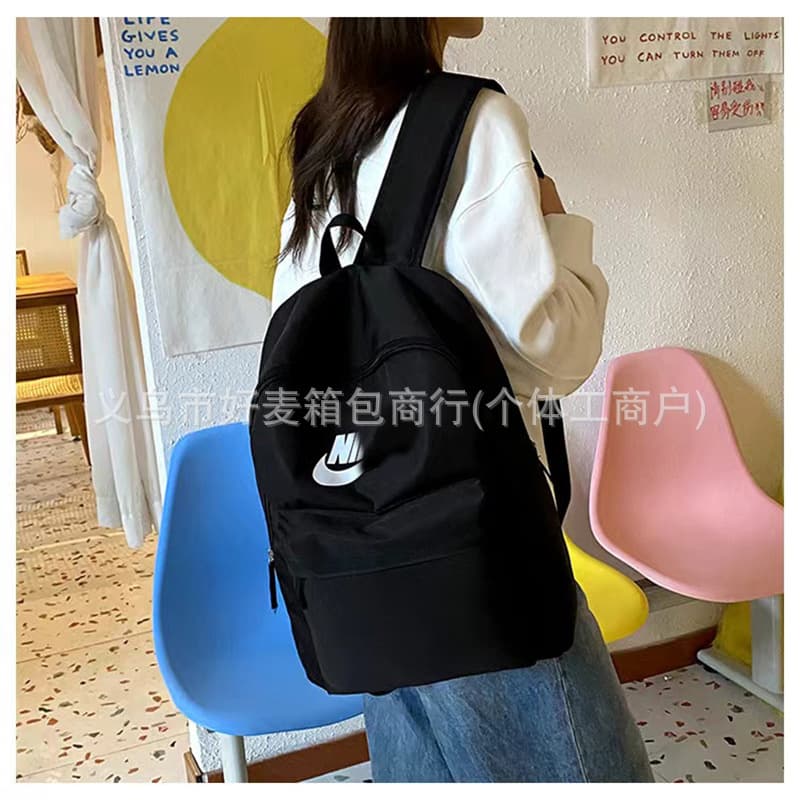 Cross-border NK trendy brand new school backpack, simple and versatile, large capacity for middle school, college students, travel backpack for men and women
