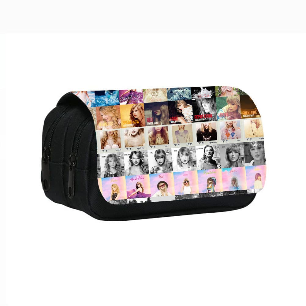 Factory Taylor Swift printed double-layer pencil bag Taylor Swift student pencil stationery storage bag
