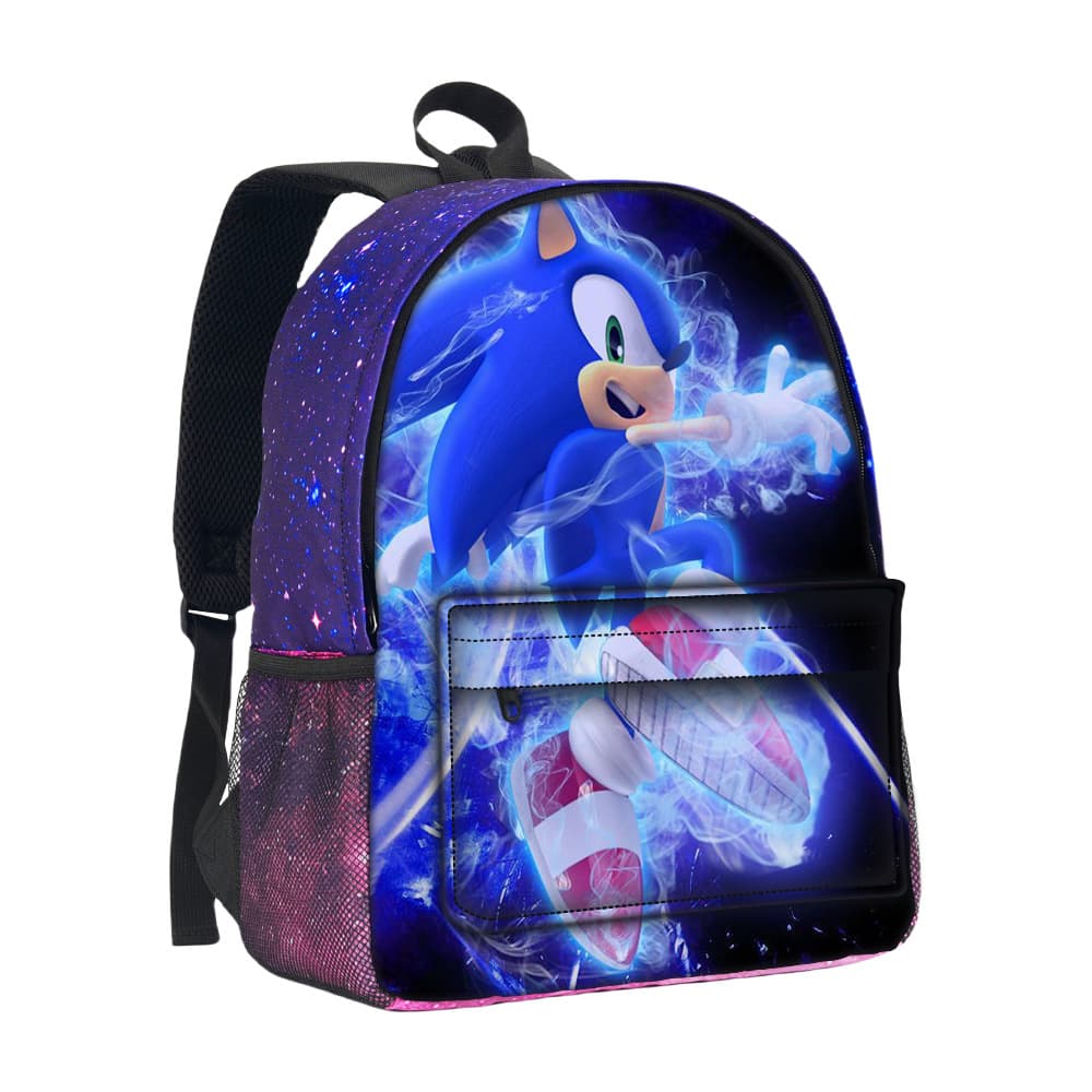 New Cross-border Sonic 3D Starry Sky Backpack Sonic Primary and Middle School Student Backpack Cartoon School Bag Large Capacity