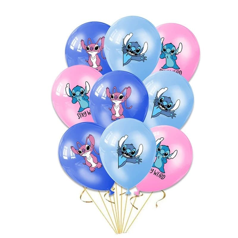 Foreign trade Stitch cartoon animation theme latex balloon set baby birthday party decoration supplies