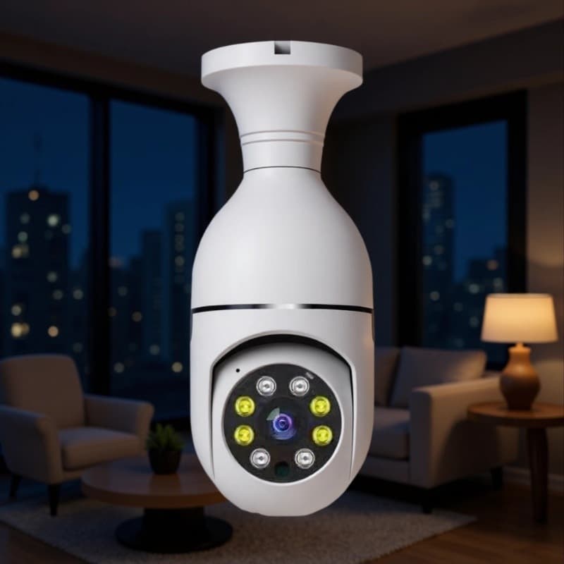 Camera Home Wireless 2.4G WiFi Indoor/Outdoor Panoramic Smart HD Light Bulb Security Camera