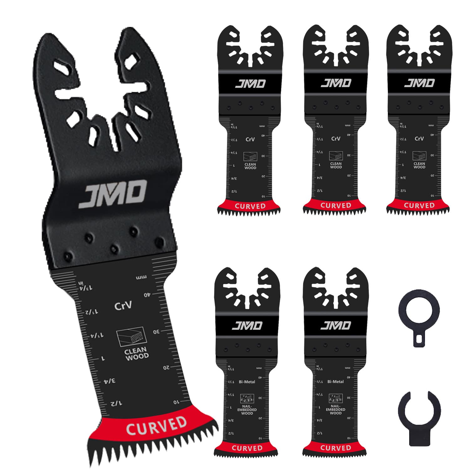 7pcs curved tooth multifunctional vibrating saw blade multifunctional saw blade wood cutting metal saw blade universal treasure saw blade