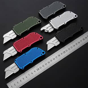 Camping Supplies OTF Utility Knife Creative Aviation Aluminum Alloy Craft Knife Outdoor Automatic Knife Disassemblable Self-Defense Knife
