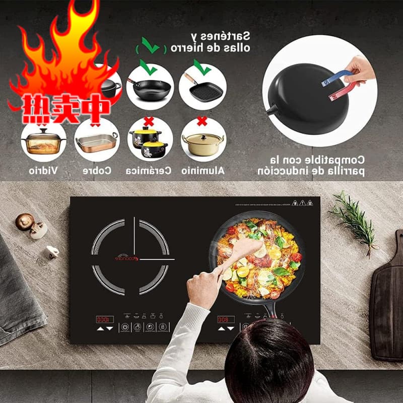 Factory Double Burner Induction Grill Stove V % E