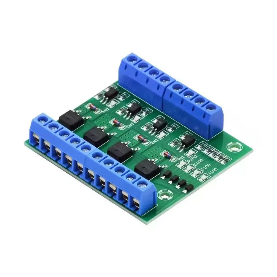 4-Channel DC MOSFET Module Field Effect Transistor Module PLC Amplifier Circuit Board Driver Module Optocoupler Isolation