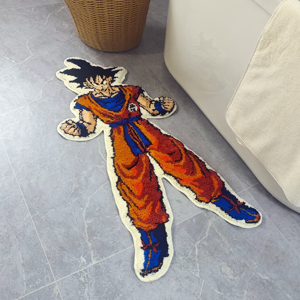 Wholesale Cartoon Anime Dragon Ball Goku Plush Carpet Children's Bedroom Bedside Mat Gaming Room Decorative Mat