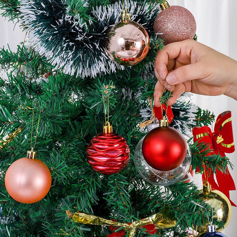 Christmas Electroplated Glossy Ball, Irregular Shape Ball Gift Box, Christmas Tree Decoration Ball Hanging Ornament 6cm Plastic Christmas Ball Manufacturer