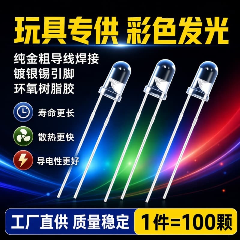 DIY decompression toy luminous lamp bead accessories mechanical keyboard shaft fingertip decompression pendant built-in RGB flash small