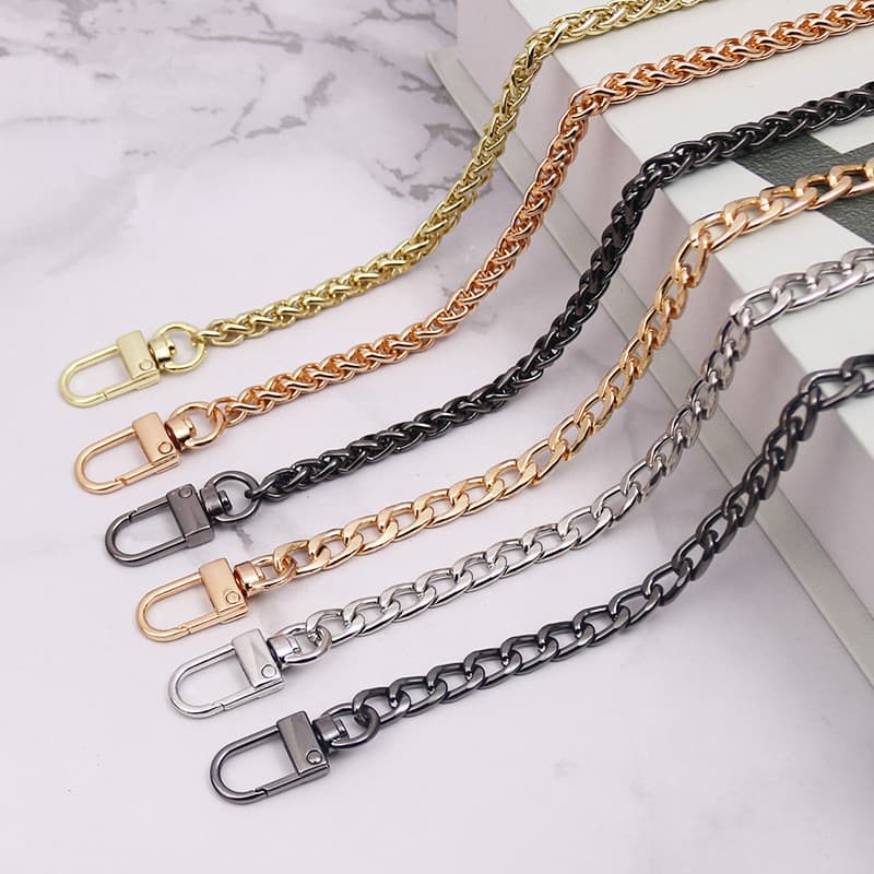 Flat Chain Bag Strap Crossbody Chain Shoulder Strap Accessory Metal NK Chain Lantern Chain Bag Strap Chain Accessory Bag Strap Chain