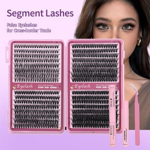 Large Capacity Lash Book Wholesale Cross-Border Single Cluster False Lashes Natural Thick Fluffy Lashes Self-Adhesive Lashes