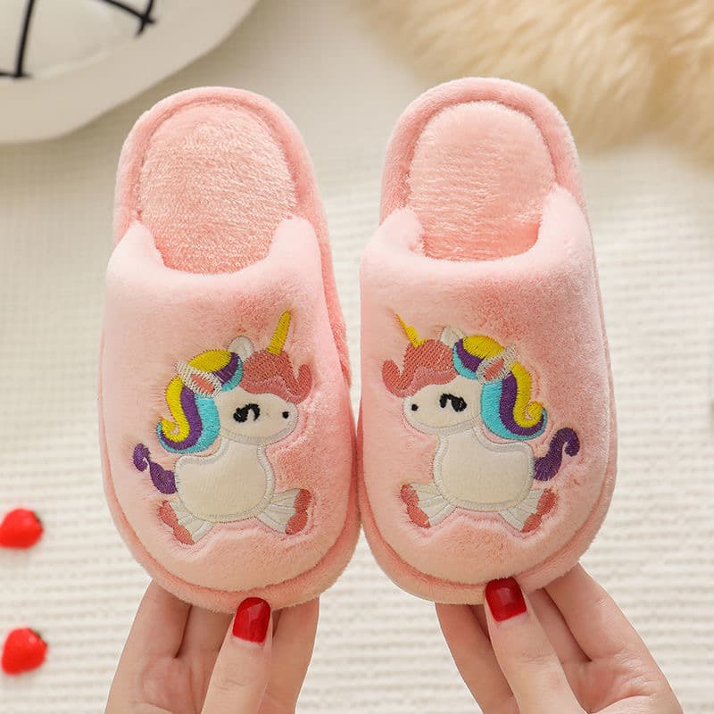 Autumn/Winter Children's New Floor Slippers Indoor Home Anti-Slip Soft-Sole Baby Parent-Child Cotton Slippers