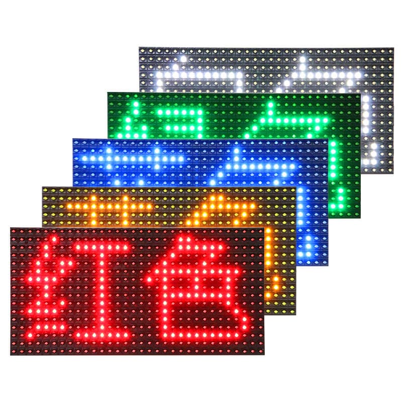 Outdoor LED Display Panel P10 Monochromatic Half-Fascia Scrolling Text Screen with High Brightness