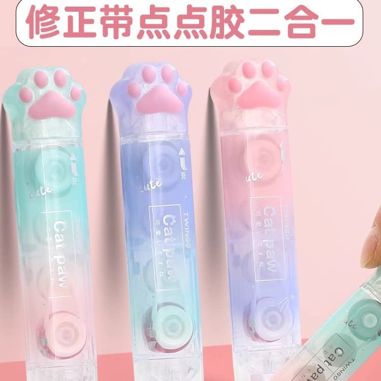 Dot glue two-in-one correction tape with gradient large capacity silent correction tape for students to apply correction tape with high appearance
