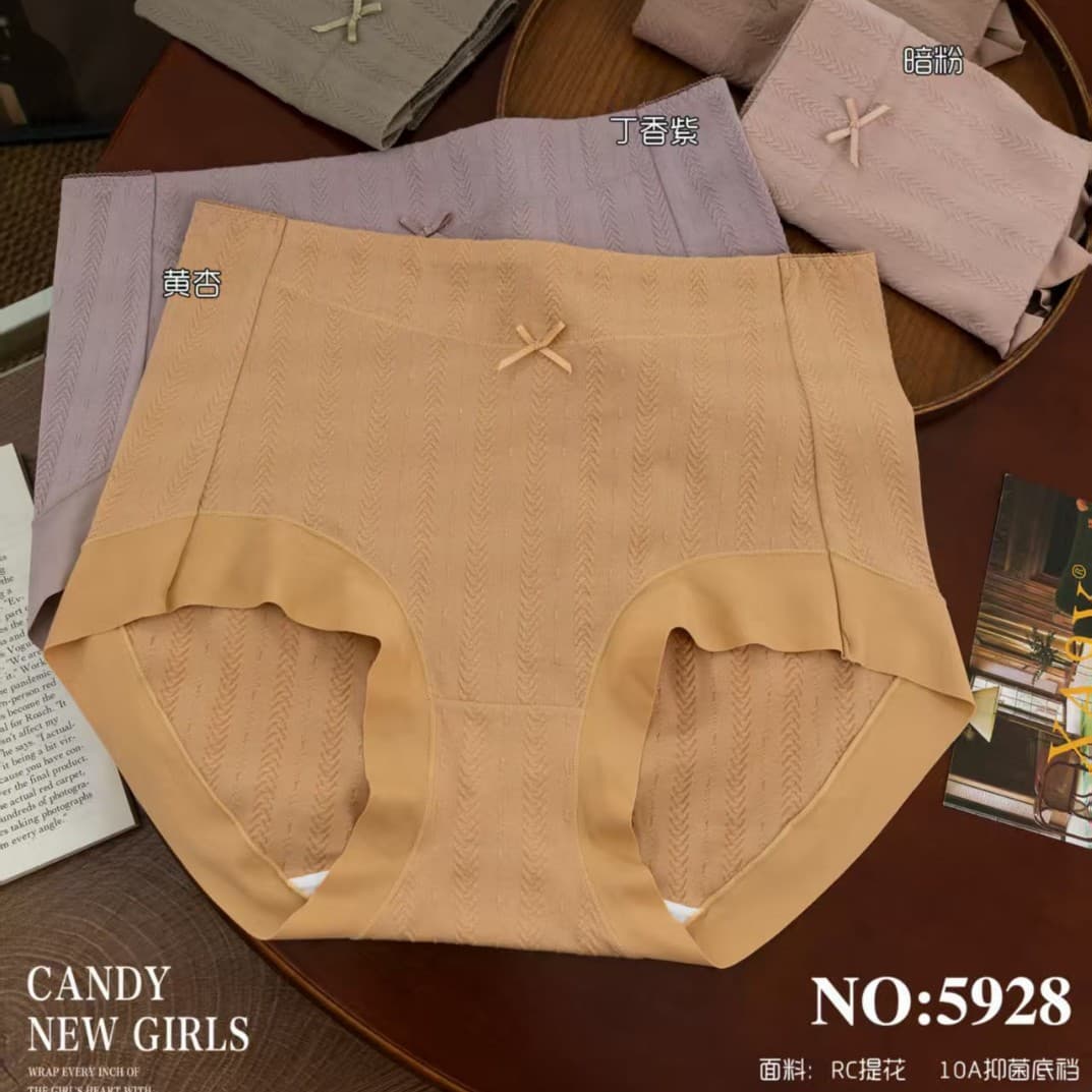 5928# Plus Size Jacquard Cotton High-Waist High-Stretch Women's Underwear Wholesale Special Price Underwear Wholesale