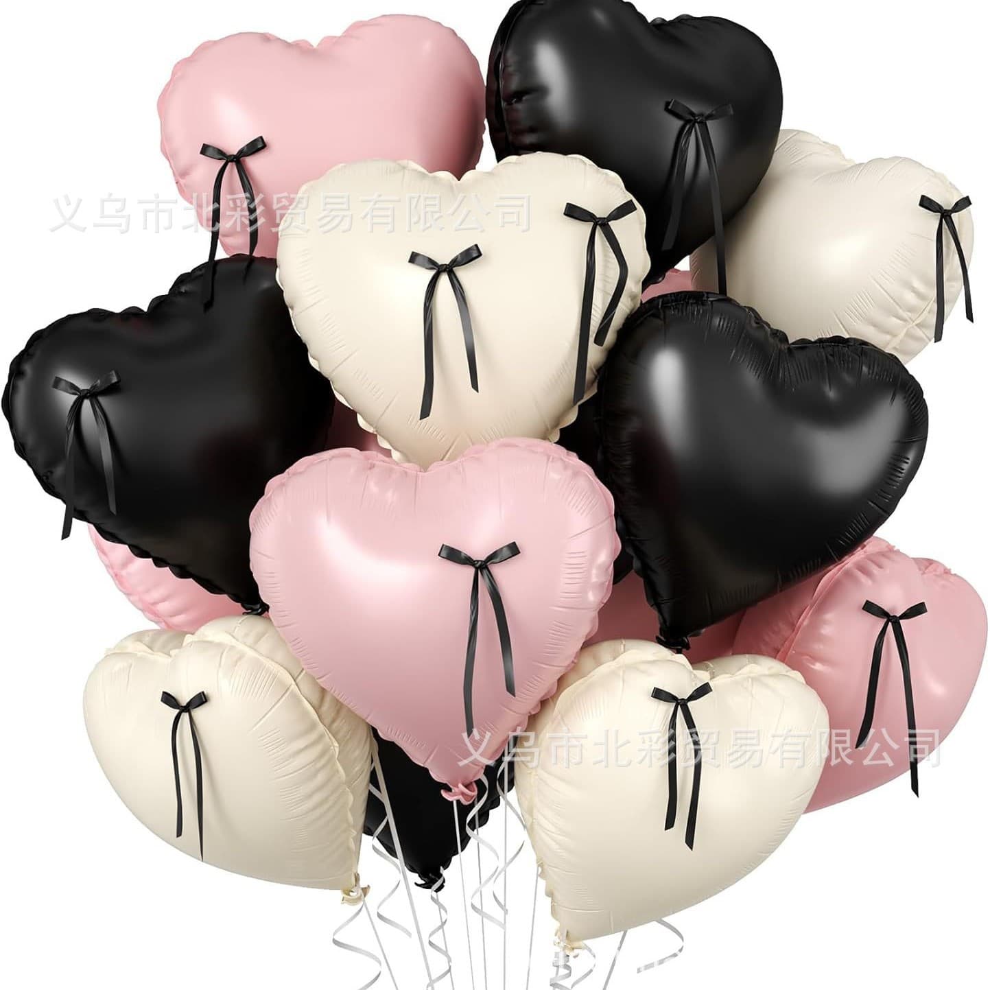 Girl's Birthday Mother's Day Bow Twilight Pink Heart Balloon Proposal Party Decoration Scene Setup Balloons