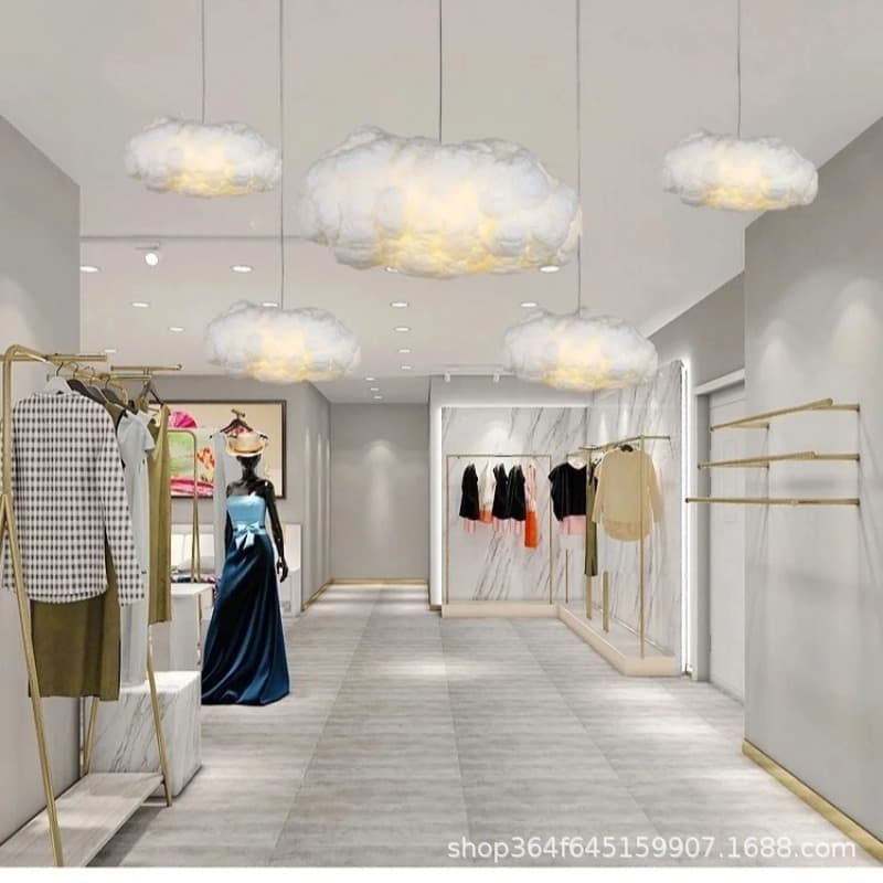Cloud Light for Clothing Store Window, Restaurant Chandelier, Internet-Famous Cotton Cloud Decorative Pendant Light